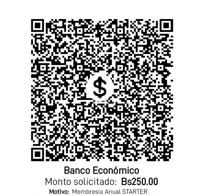 Código QR para pagar por tu membresía